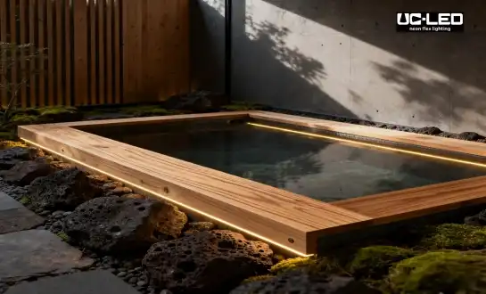 How to install LED Neon Flex around a swimming pool for the best visual effect?